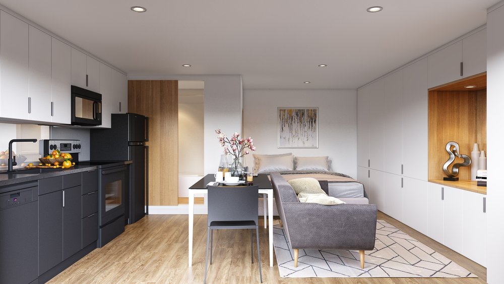 Modern ADU kitchen interior