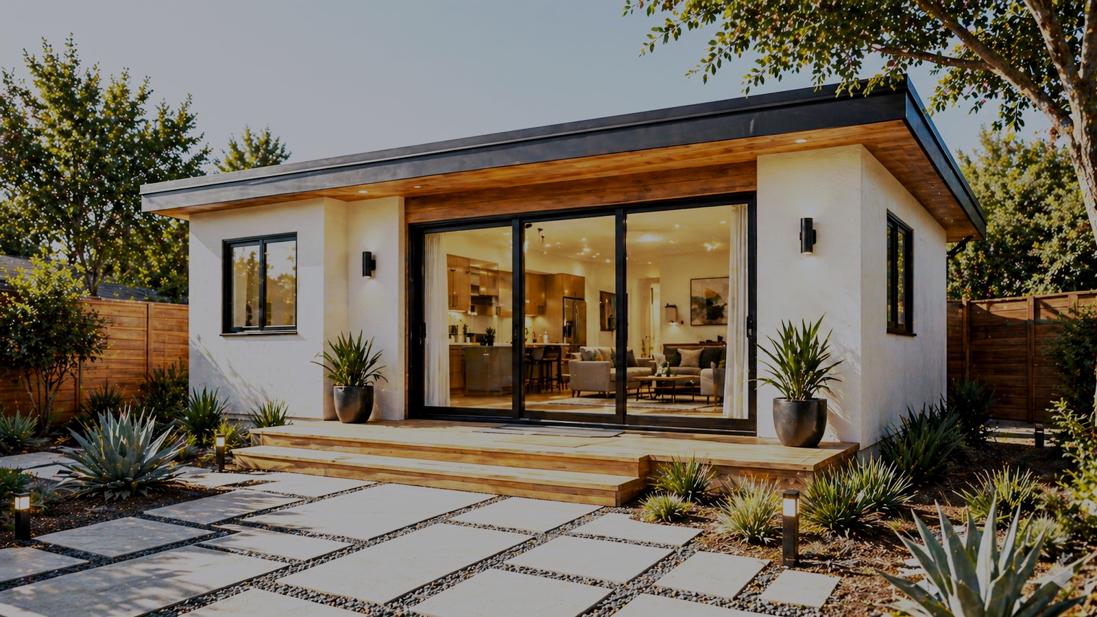 Modern detached ADU exterior in Los Angeles