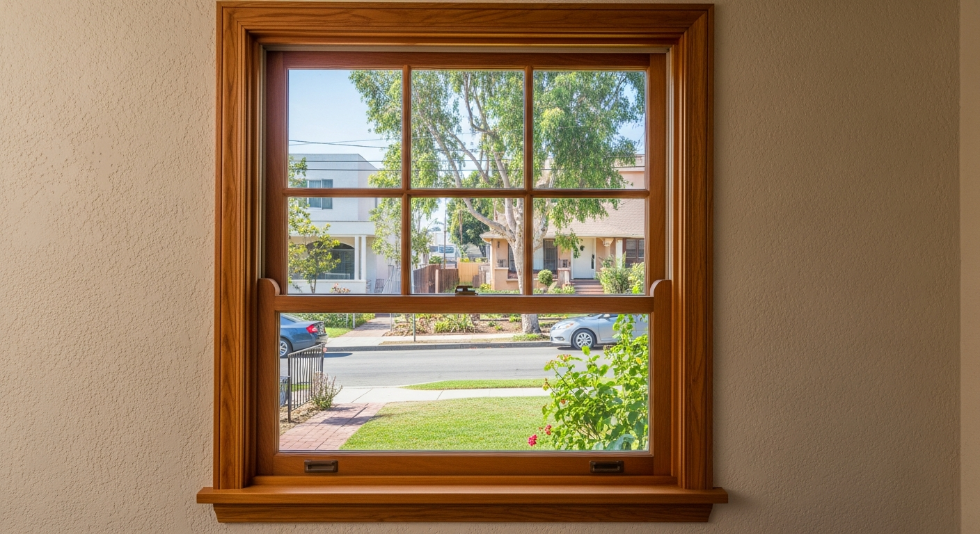 HPOZ-compliant wood window replacement matching original muntin pattern in a Los Angeles historic home