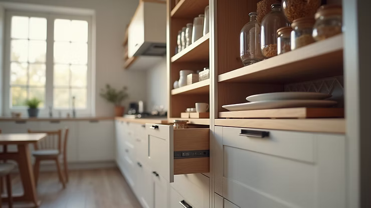 Efficient modern kitchen workspace design