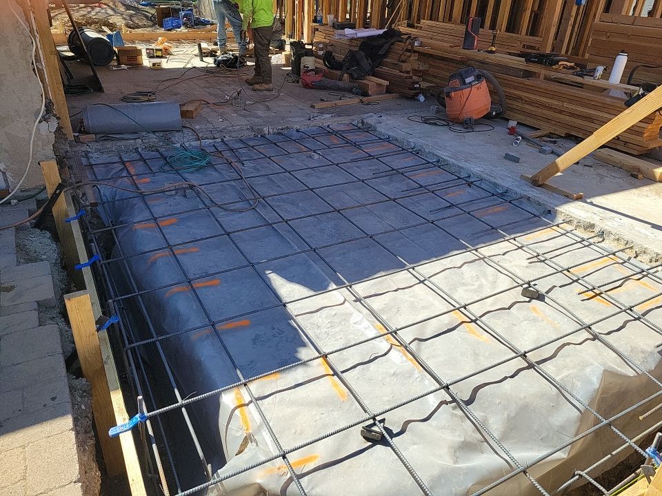 Rebar and foundation preparation for concrete pour by Hillstar Construction in Los Angeles