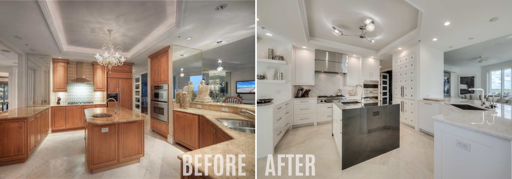 Kitchen remodel within whole-home renovation by Hillstar Construction